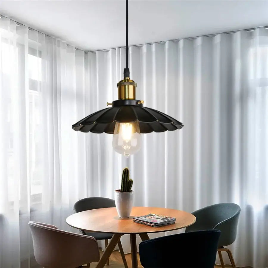 Industrial iron dome pendant light kitchen cafe decor