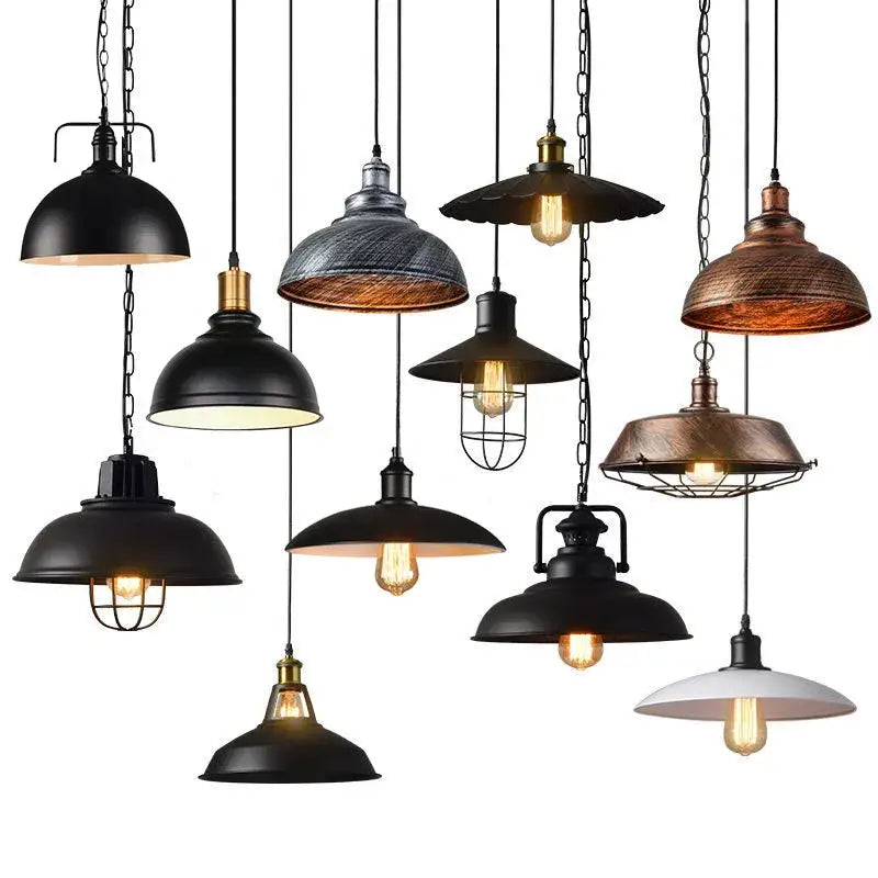 Industrial iron dome pendant light kitchen cafe decor