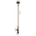 Industrial iron pipe pendant light with rope for dining room