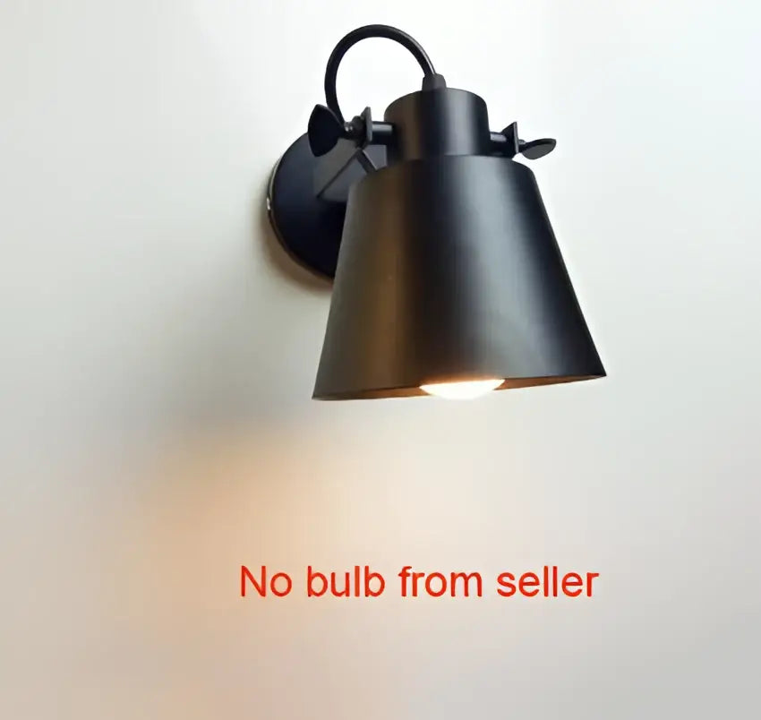 Industrial matte black adjustable edison wall light bedroom sconce