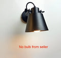 Industrial matte black adjustable edison wall light bedroom sconce