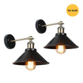 Industrial matte black & brass wall sconce – living room lighting