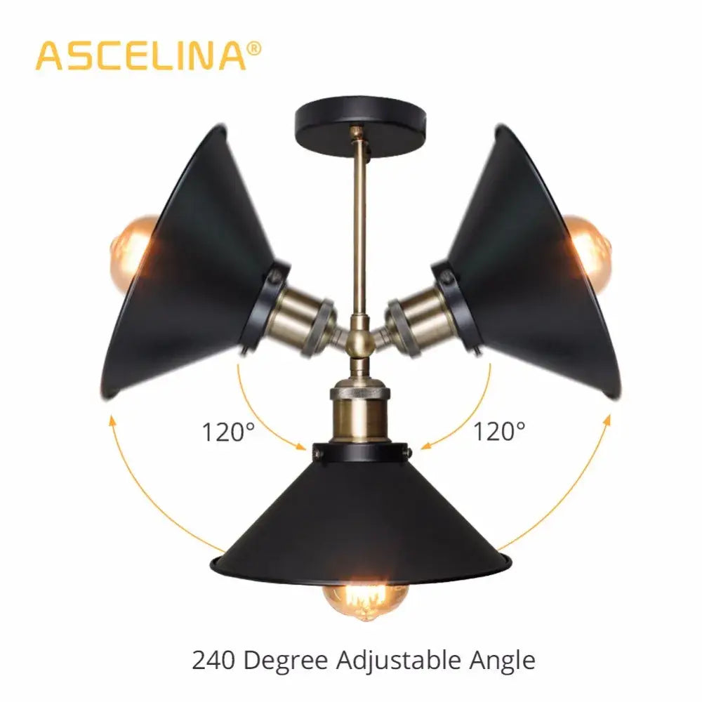Industrial matte black & brass wall sconce – living room lighting