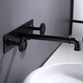 Industrial matte black dual handles basin faucet bathroom decor