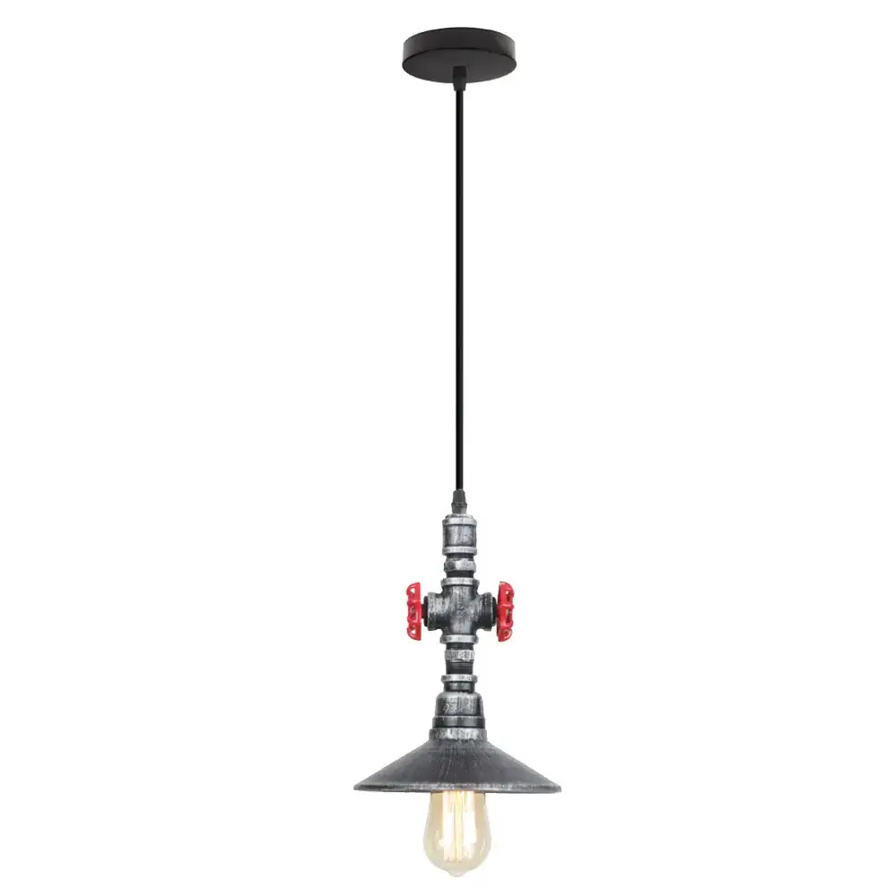 Industrial retro black & bronze water pipe pendant light kitchen fixture