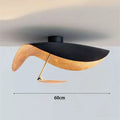 Industrial retro gold & black flying saucer hat ceiling lamp bedroom