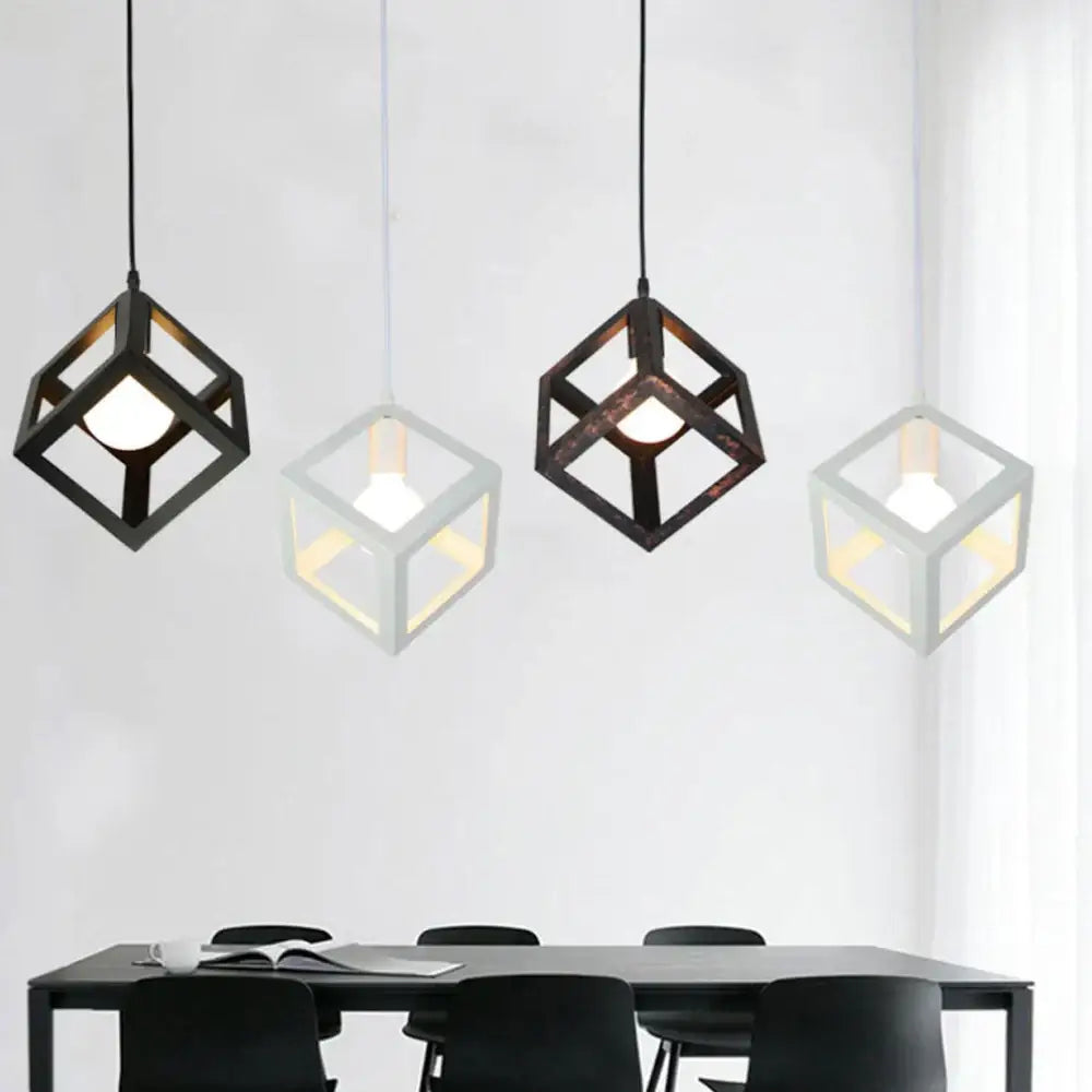Industrial retro multi color iron pendant light kitchen dining room