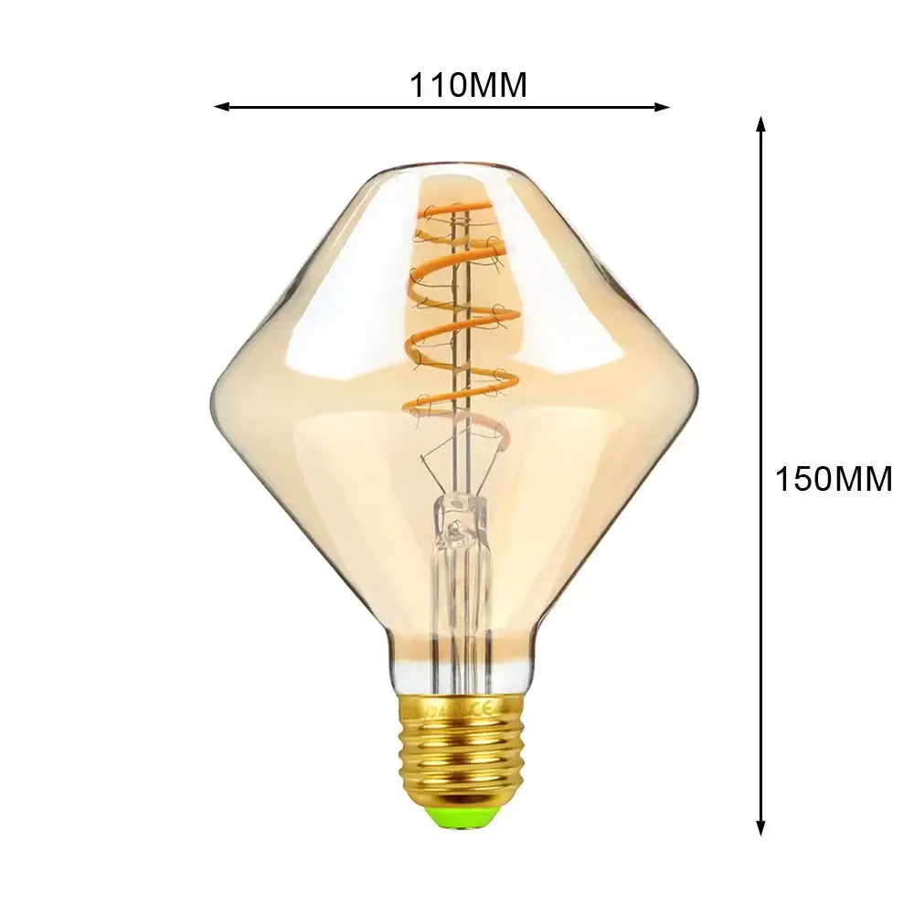 Industrial retro vintage led edison bulb living room warm light