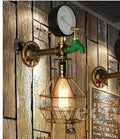 Industrial retro wall light green faucet lamp for living room