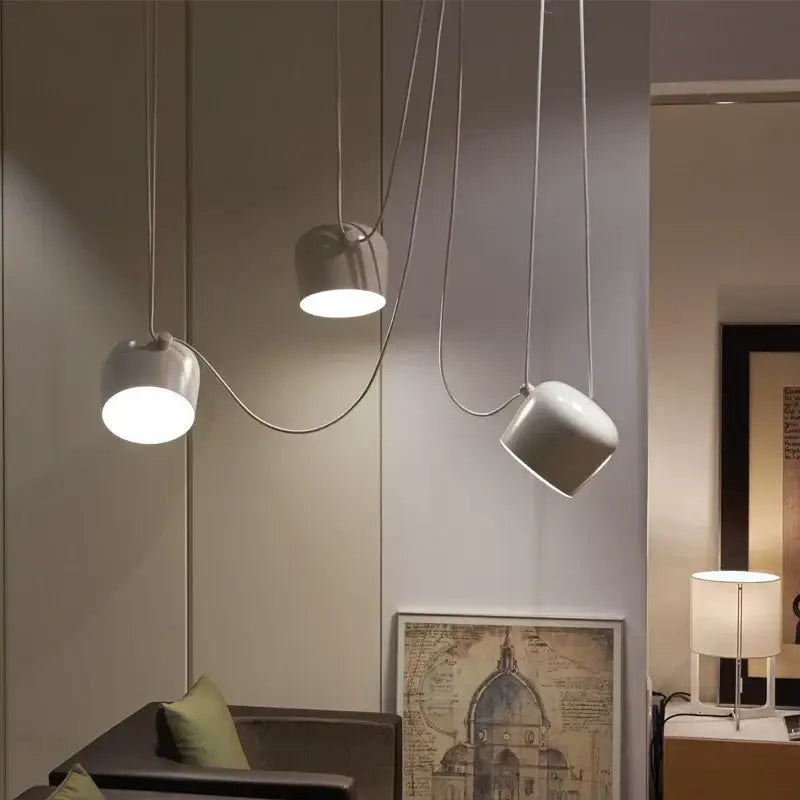 Industrial spider pendant lamp – living room matte black light