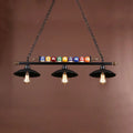 Industrial style black metal billiard light game room pendant