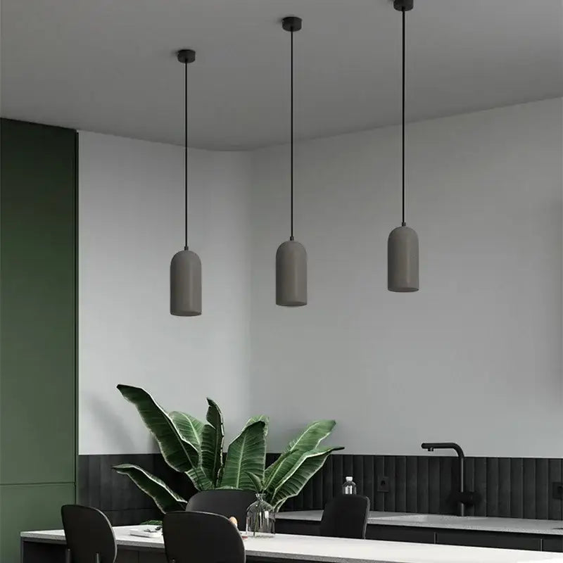 Industrial style led chandelier white & gray pendant for bedroom