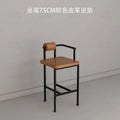 Industrial style white upholstered bar chair dining room high stool