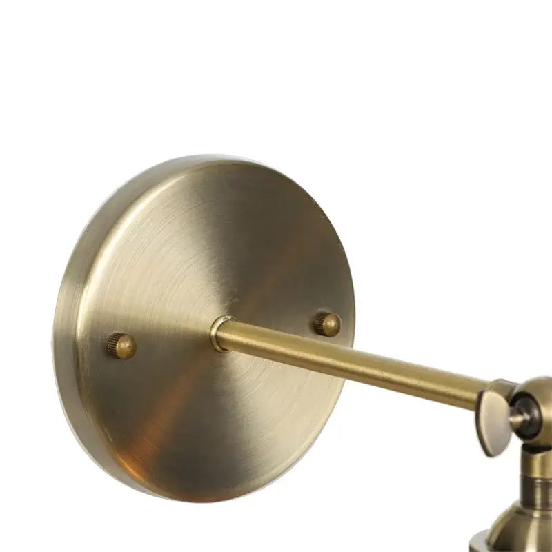 Industrial vintage antique brass wall sconce bedroom glass lamp