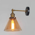Industrial vintage brass wall sconce bedroom edison light