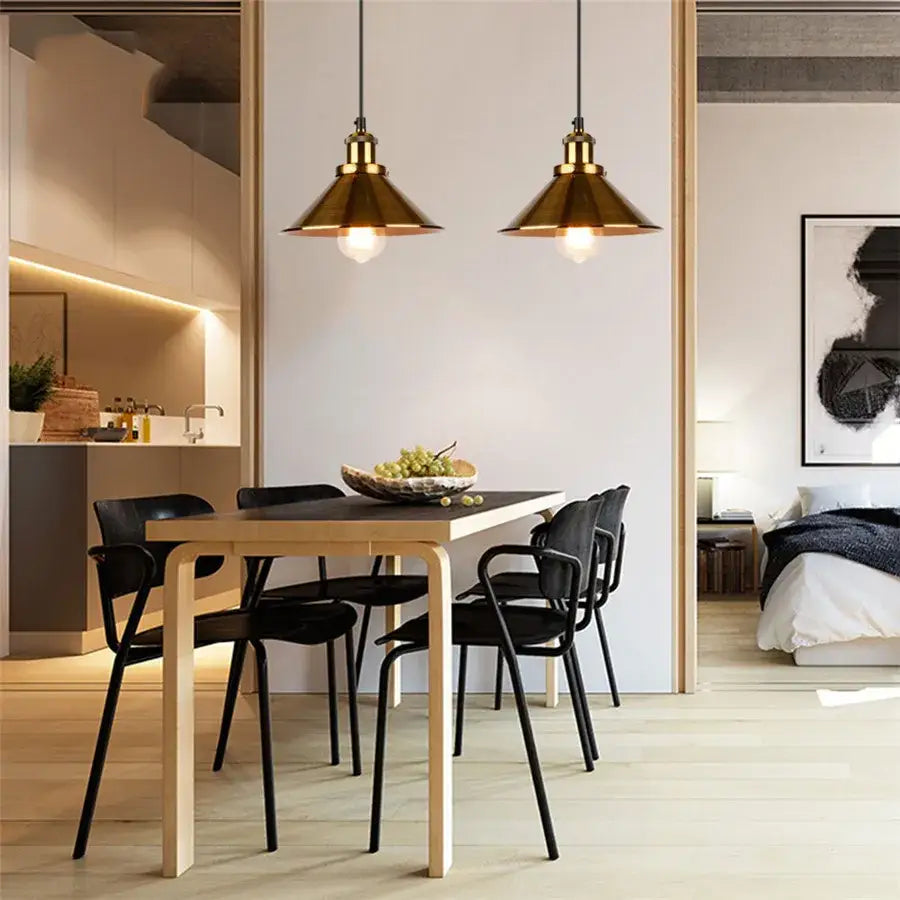 Industrial vintage chandelier brass 4 light pendant light dining room