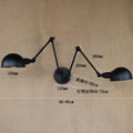 Industrial vintage double brass wall sconce bedroom arm light