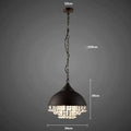Industrial vintage iron crystal pendant light kitchen chandelier