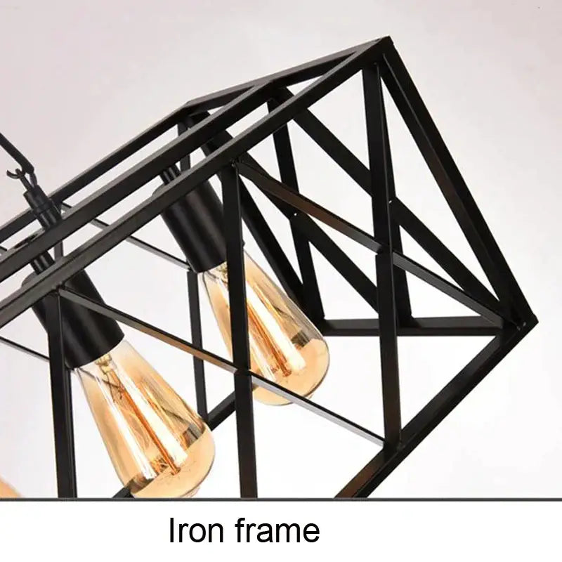 Industrial vintage loft black metal pendant lamp dining room