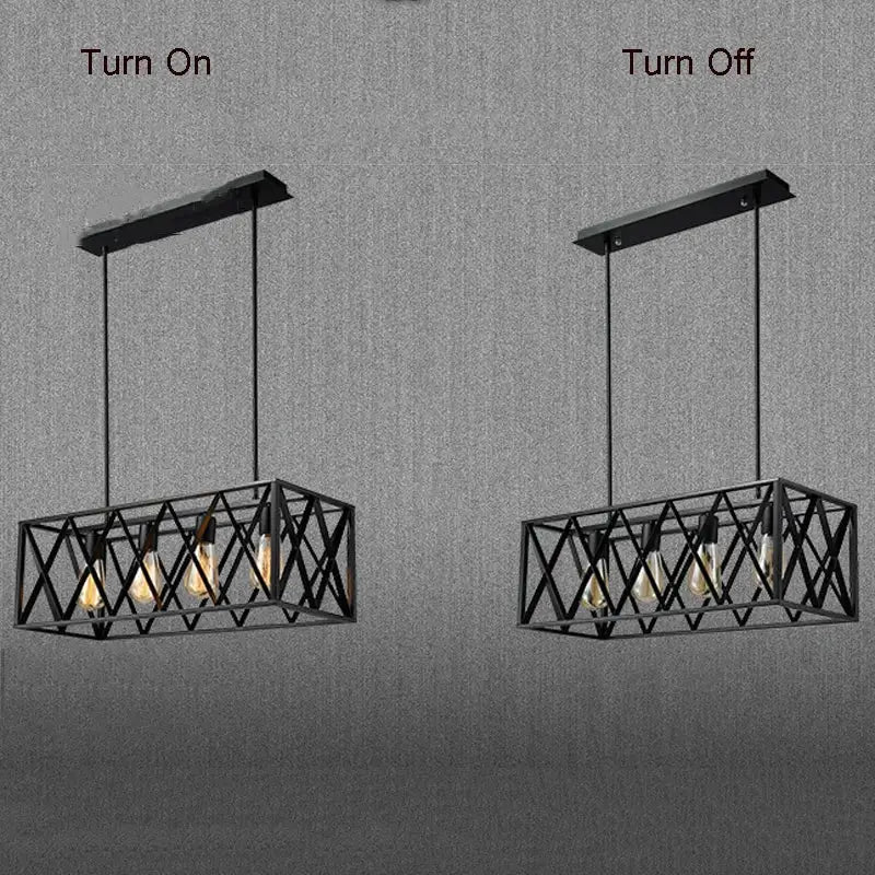 Industrial vintage loft black metal pendant lamp dining room