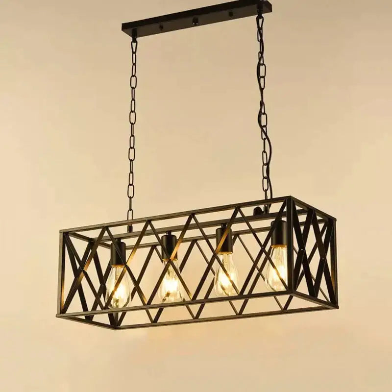 Industrial vintage loft black metal pendant lamp dining room