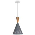 Industrial vintage pendant light black wood slatted kitchen lamp