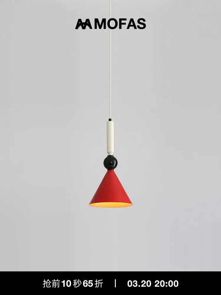 Industrial vintage pendant light yellow & white kitchen hanging lamp
