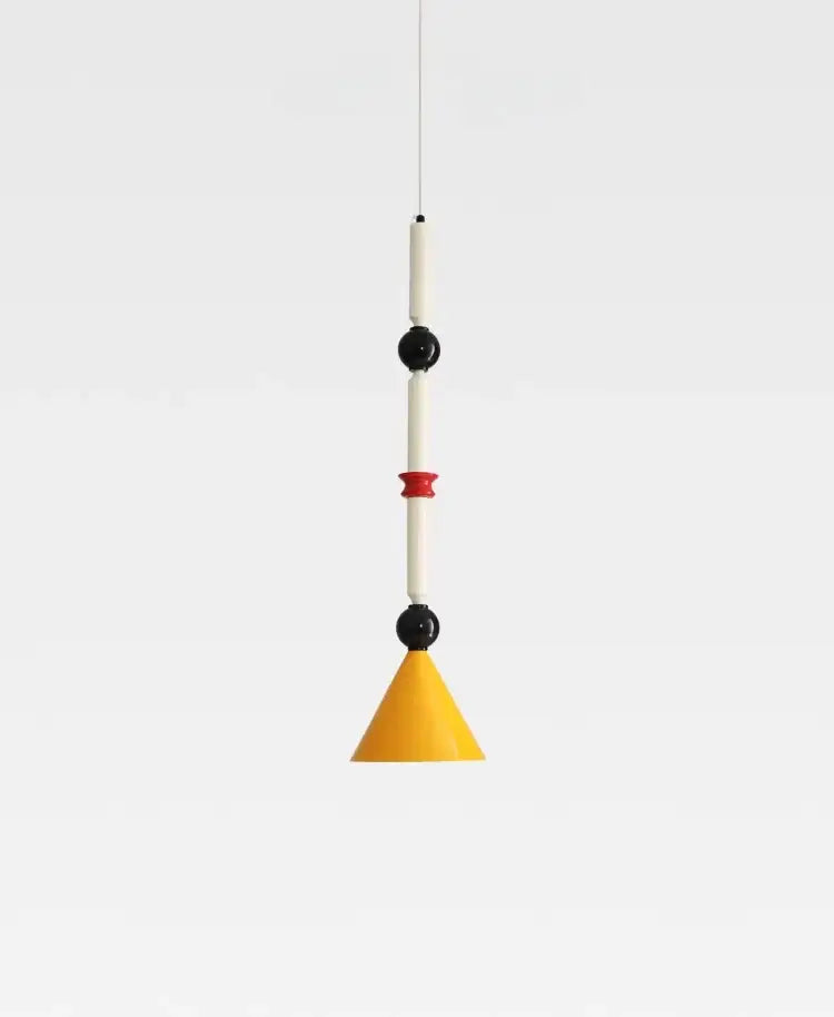 Industrial vintage pendant light yellow & white kitchen hanging lamp
