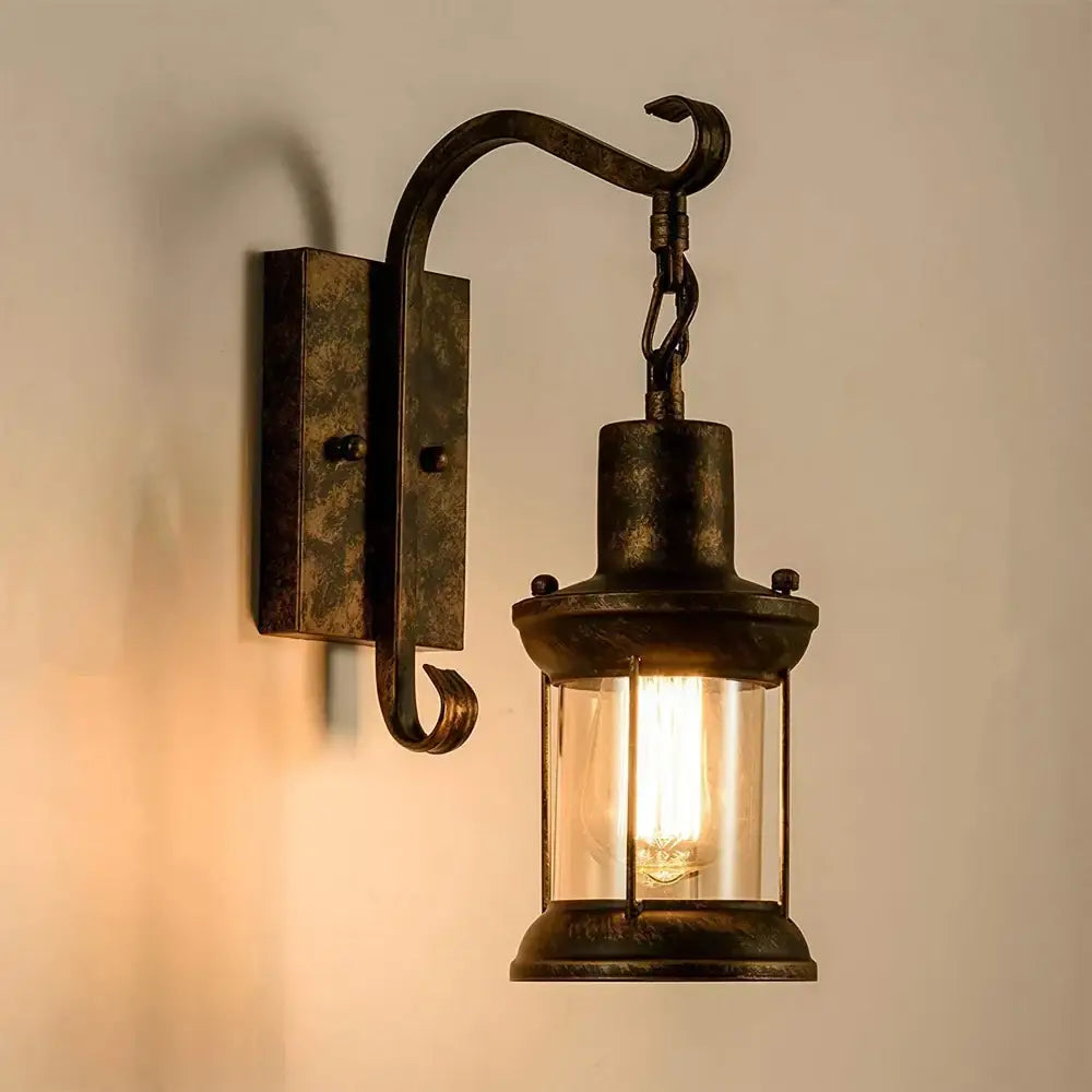 Industrial vintage wall light antique bronze sconce bedroom fixture