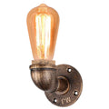 Industrial water pipe wall sconce kitchen light in black & brass
