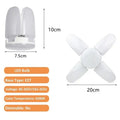 Industrial white deformable led ceiling light garage four wing bulb