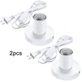 Industrial white table lamp base bedroom desk light with power cord