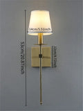 Industrial white wall lamp with brass finish for bathroom