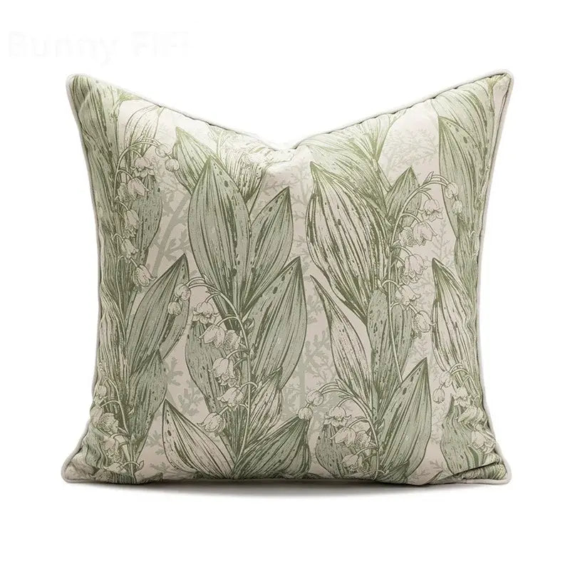 Ins wind matcha green faux fur throw pillow living room decor