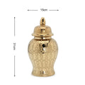 Intricate golden pattern porcelain jar vase living room decor