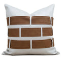 Italian light luxury brown & white cushion cover living room decor