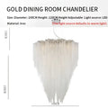 Italian postmodern crystal tassel pendant light bedroom chandelier