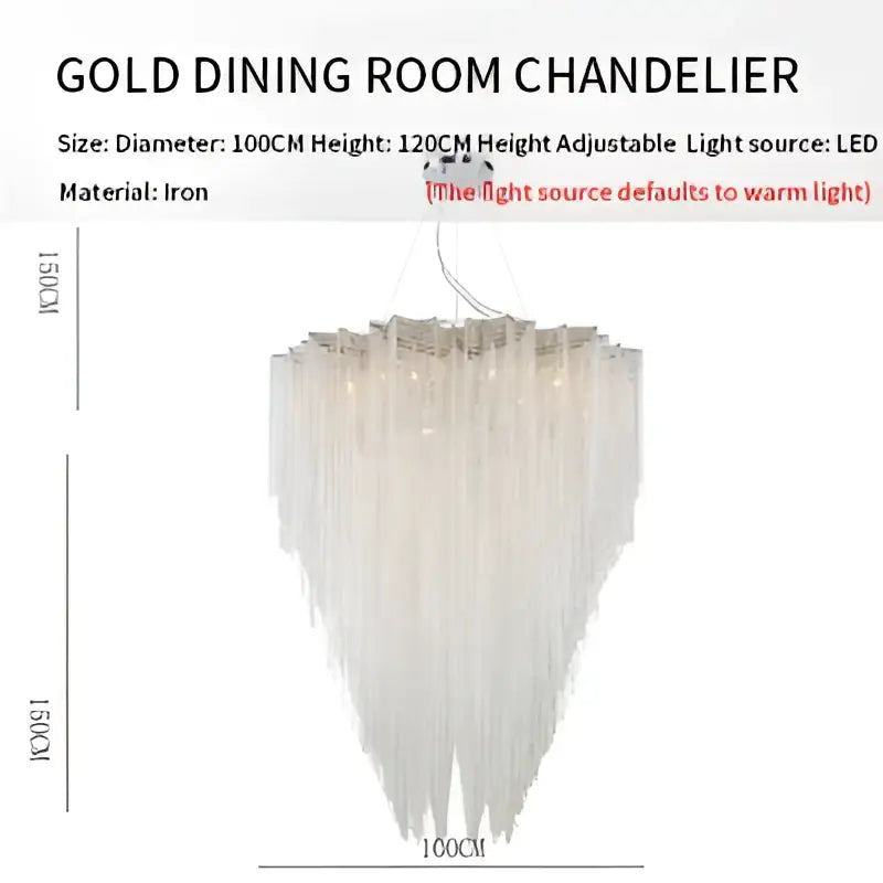 Italian postmodern crystal tassel pendant light bedroom chandelier
