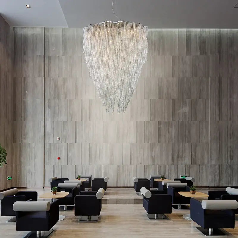 Italian postmodern crystal tassel pendant light bedroom chandelier