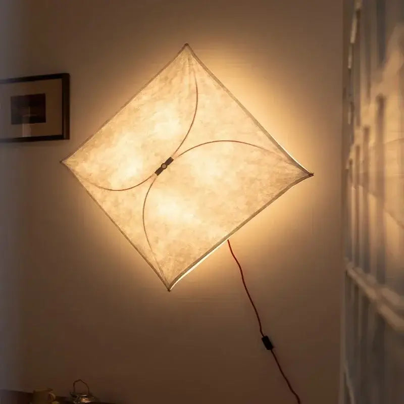 Italian vintage beige fabric led ceiling light living room