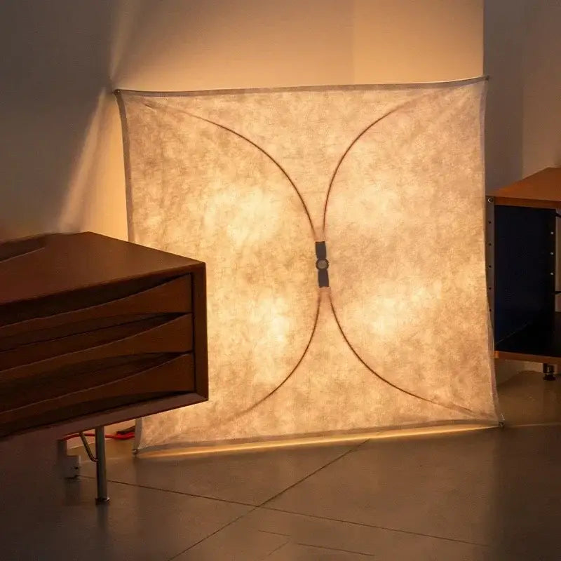 Italian vintage beige fabric led ceiling light living room