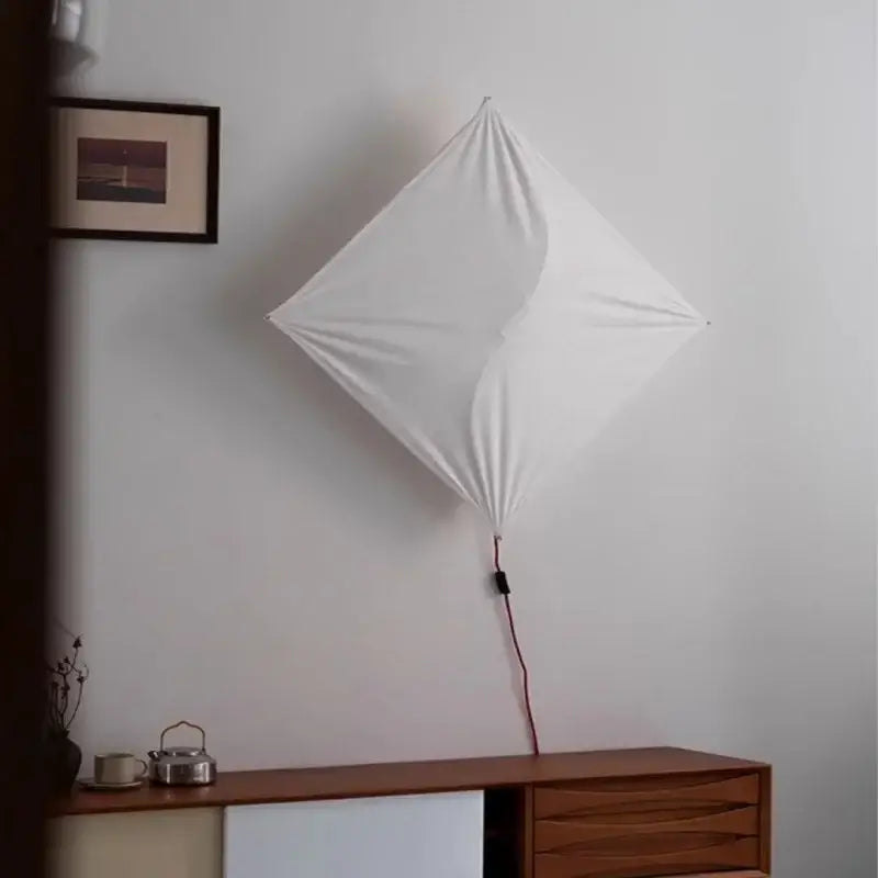 Italian vintage beige fabric led ceiling light living room