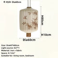 Japanese bamboo leaf pattern paper lantern – living room pendant light