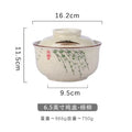 Japanese style blue fish ceramic ramen bowl dining room with lid