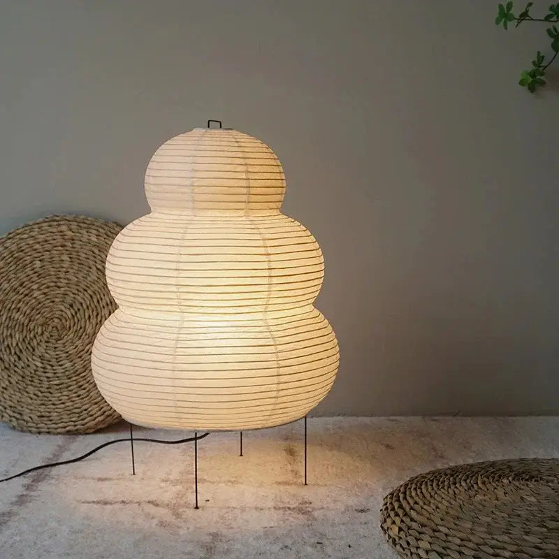 Japanese style rice paper desk lamp bedroom lantern lighting