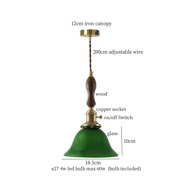 Japanese vintage stained glass led pendant lamp dining room