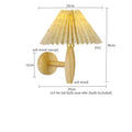Japanese walnut wood cream pvc led wall lamps bedroom sconce