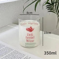 Korean frosted glass cups – kitchen fresh deli graphic tumbler