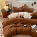 Lavender & black cotton bedding set bedroom soft duvet sheets