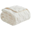 Lavender quilted plush cozy fluffy blanket living room throw